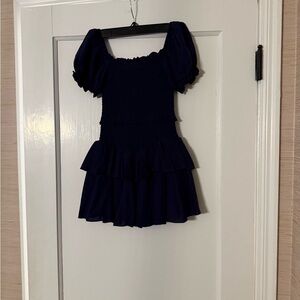Katie J NYC Midnight Blue Tiered Dress